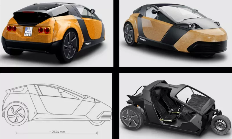 Twike 5 is a special three-wheeled electric vehicle
